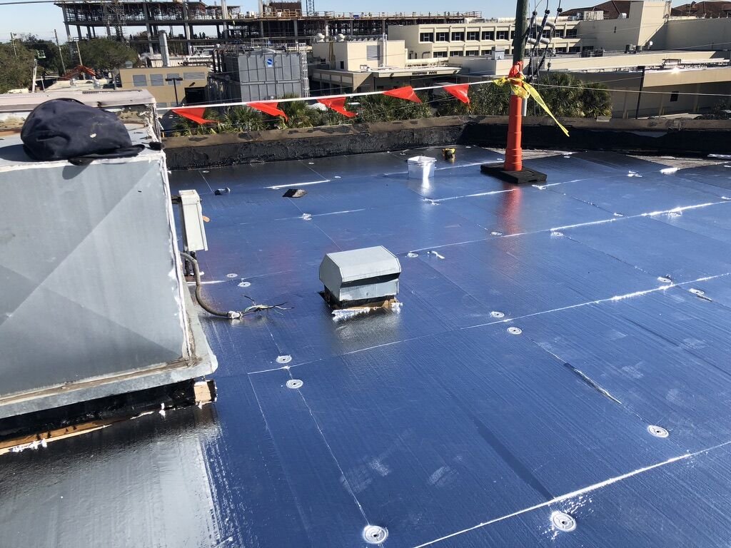 Commercial flat roof insulation installation in Winter Park, FL